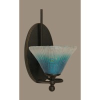 Capri 1 Light Wall Sconce Shown In Dark Granite Finish With 7