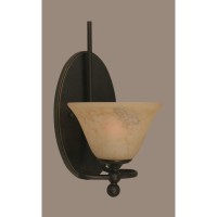 Capri 1 Light Wall Sconce Shown In Dark Granite Finish With 7