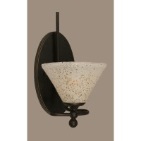 Capri 1 Light Wall Sconce Shown In Dark Granite Finish With 7