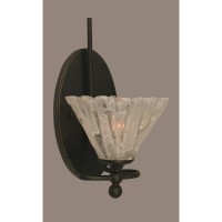 Capri 1 Light Wall Sconce Shown In Dark Granite Finish With 7