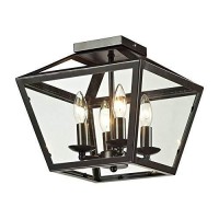 Elk Lighting 315064 Alanna Collection 2 Light Flush Mount In Oil Rubbed Bronze -