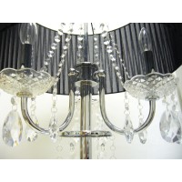 295H Blackchrome Crystal Inspired Table Lamp (1Pcctn) (158910)(D0102H5Az8P)