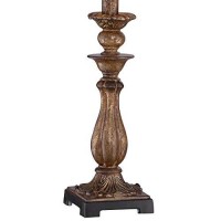 Regency Hill Alzano Rustic Traditional Cottage Style Accent Table Lamp 18 High Antique Distressed Light Bronze Brown Square Shade Decor For Bedroom House Bedside Nightstand Home Office