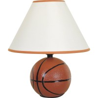 Sh Lighting Ceramic Sports Themed Table Desk Lamp - 12 Tall Great For Kids Rooms (Basketball)