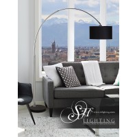 81H Black Single Arch With Marble Base Floor Lamp (1Pcctn) (2754620)(D0102H5S6C2)