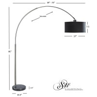 81H Black Single Arch With Marble Base Floor Lamp (1Pcctn) (2754620)(D0102H5S6C2)