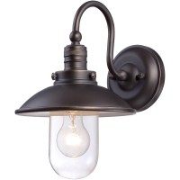 Minka Lavery Farmhouse Outdoor Wall Light 71163-143C Downtown Edison Exterior Wall Lantern, 75 Watts, Bronze