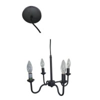 Urbanest Shire 4-Light Hardwire Chandelier,Black