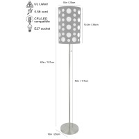 62H Greywhite Retro Floor Lamp(D0102H5Iq8T)