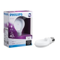 Philips Led Dimmable Slimstyle A19 Frosted Light Bulb: 5000-Kelvin, 7-Watt (40-Watt Equivalent), E26 Base, Daylight, 1-Pack