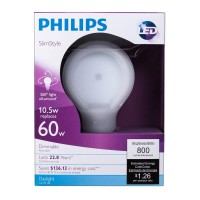 Philips 433235 10.5W Slimstyle A19 Daylight Led Light Bulb, Dimmable