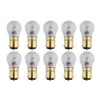 Cec Industries #1158 Bulbs, 6.4/7 V, 16.57/5.25 W, Ba15D Base, S-8 Shape (Box Of 10)