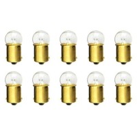 Cec Industries #63 Bulbs, 7 V, 4.41 W, Ba15S Base, G-6 Shape (Box Of 10)