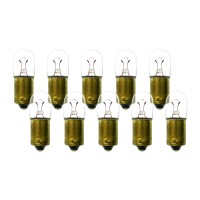 Cec Industries 755 Light Bulb, 6.3V, 0.945W, T-3.25 Shape, Ba9S Standard Base (10-Pack)