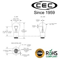 Cec Industries #1157 Bulbs, 12.8/14 V, 26.88/8.26 W, Bay15D Base, S-8 Shape (Box Of 10)