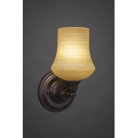 Wall Sconce Shown In Bronze Finish With 5.5 Zilo Cayenne Linen Glass