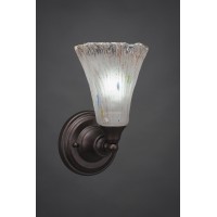 Wall Sconce Shown In Bronze Finish With 5.5 Frosted Crystal Glass