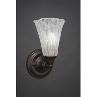 Wall Sconce Shown In Bronze Finish With 5.5 Italian Ice Glass