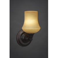 Wall Sconce Shown In Dark Granite Finish With 5.5 Zilo Cayenne Linen Glass