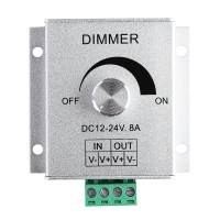 Supernight 12V Dimmer Switch Dimmer Knob Aluminium Case Dc12V24V 8A Single Channel Knob Dimmer Controller For Led Strip Bulb L