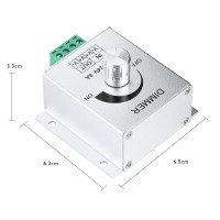 Supernight 12V Dimmer Switch Dimmer Knob Aluminium Case Dc12V24V 8A Single Channel Knob Dimmer Controller For Led Strip Bulb L