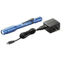 Stylus Pro Usb Rechargeable Penlight With 120V Ac Adapter, Usb Cord, And Nylon Holster, Blue