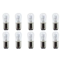 Cec Industries #3S-6/5 Dc 130V Bulbs, 130 V, 3 W, Ba15D Base, S-6 Shape (Box Of 10)