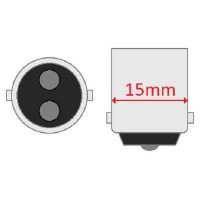 Cec Industries #3S-6/5 Dc 130V Bulbs, 130 V, 3 W, Ba15D Base, S-6 Shape (Box Of 10)