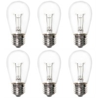 Cec Industries #11S14/130V Bulbs, 130 V, 11 W, E26 Base, S-14 Shape (Box Of 6)