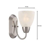 Designers Fountain 15005-1B-35 Torino Wall Sconce, Brushed Nickel,Silver, 8 In.