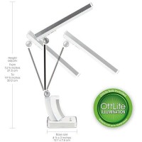 Ottlite 13W Slimline Desk Lamp - Home, Office, Bedroom, Or Reading (White)