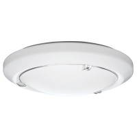 Lithonia Lighting Fmvell 14 20840 M4 14-Inch 4000K Led Round Flush Mount With Nickel Ring And Double Prong Finial Accents, White