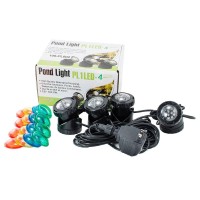 Jebao 4 Led Super Bright Outdoor Underwater Pond Fountain Spot Light Kits 4 Color Lens