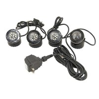 Jebao 4 Led Super Bright Outdoor Underwater Pond Fountain Spot Light Kits 4 Color Lens