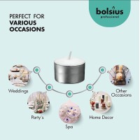 Bolsius Tea Lights Candles - Pack Of 90 White Unscented Candle Lights With 8 Hour Burning Time - Tea Candles For Wedding, Home, Parties, And Special Occasions