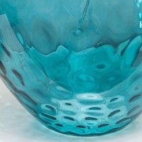 Pacific Coast Lighting Aqua Cascade Dimpled Glass Table Lamp In Turquoise