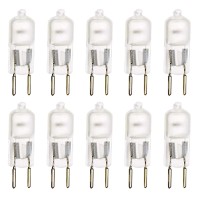 Gy6.35 Light Bulb 10 Pack Halogen Jcd 35W Replacement Softer Frosted Cover T4 Q35/Gy6.35/Fr/120V Wax Melter Plug Warmer Cabinet Kitchen Bathroom Mirror Fixture Oven Aromatherapy Lamp Lighting 35 Watt