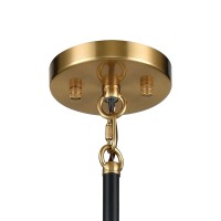 Blakeslee 6 Chandelier Matte Black/Satin Brass