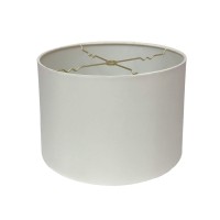 Royal Designs, Inc. Shallow Drum Hardback Lamp Shade, Hb-610-16Wh, White, 15 X 16 X 10