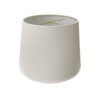 Royal Designs, Inc. Tapered Shallow Drum Hardback Shade, Hb-606-18Lnwh, Linen White, 13 X 18 X 12