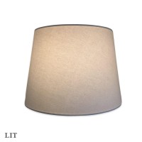 Royal Designs, Inc. Tapered Shallow Drum Hardback Shade, Hb-606-18Lnwh, Linen White, 13 X 18 X 12