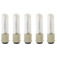 Anyray A1798Y (5)-Bulbs 100 Watt Jd Type Ba15D 100W Dc Bayonet Base T4 Halogen Light Bulb, Clear, 100Watts