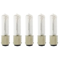 Anyray A1792Y (5)-Pack 75 Watt Jd Type Ba15D 75W Dc Bayonet Base T4 Halogen Light Bulb, Clear 75Watts