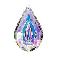 H&D Colorful Lamp Prisms Parts Loquat Shape Chandelier Glass Crystals Hanging Drops Pendants 76Mm