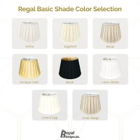 Royal Designs Empire English Pleat Basic Lamp Shade, Black/Gold 6-Way 13 X 19 X 11.25