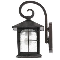 Home Decorators Collection Brimfield 1-Light Aged Iron Outdoor Wall Lantern