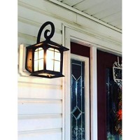 Home Decorators Collection Brimfield 1-Light Aged Iron Outdoor Wall Lantern