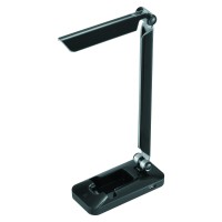 Black And Decker Led3Fold-Blk 5W Led Desk Lamp With Usb Charging, Black / Gray