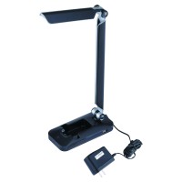 Black And Decker Led3Fold-Blk 5W Led Desk Lamp With Usb Charging, Black / Gray