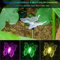 Solar Garden Lights - 3 Pack Solar Stake Light, Color Changing Solar Powered Decorative Landscape Lighting Hummingbird Butterfly Dragonfly For Outdoor Path, Yard, Lawn, Lawn, Halloween, Christmas